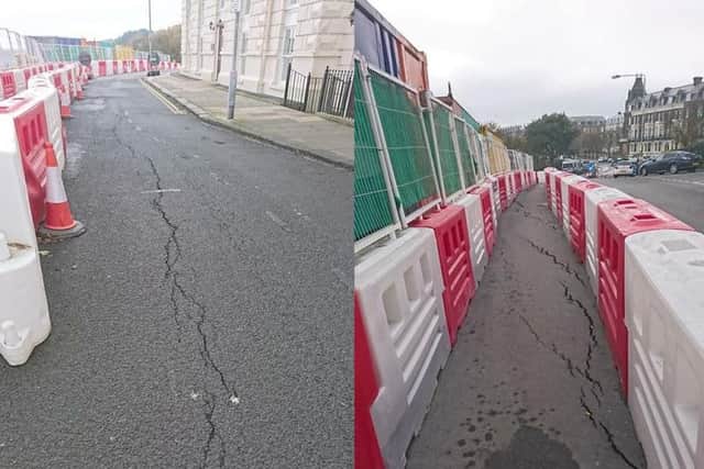 The cracks that appeared on Esplanade in November