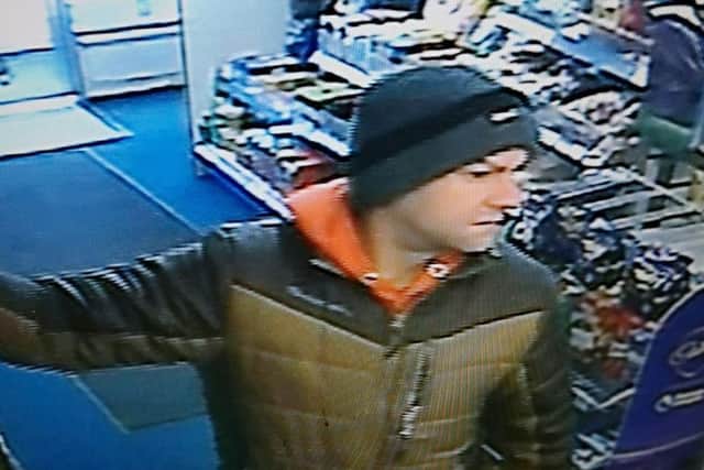 Police wish to speak to this man in relation to the fraudulent use of a suspected stolen bank card.