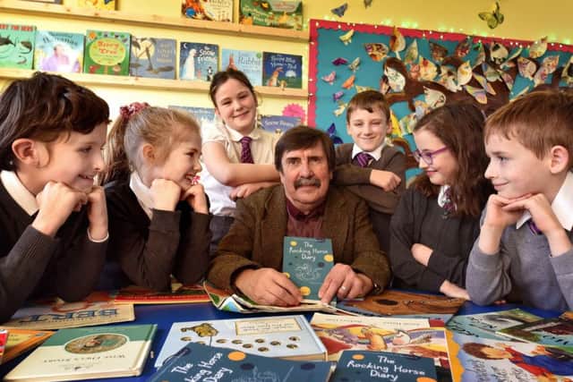 Writer Alan Combes during his visit to Northstead School.
