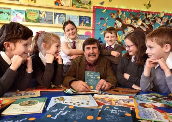 Writer Alan Combes during his visit to Northstead School.