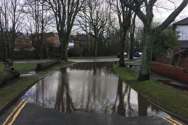 Flooding on Pinewood Drive.