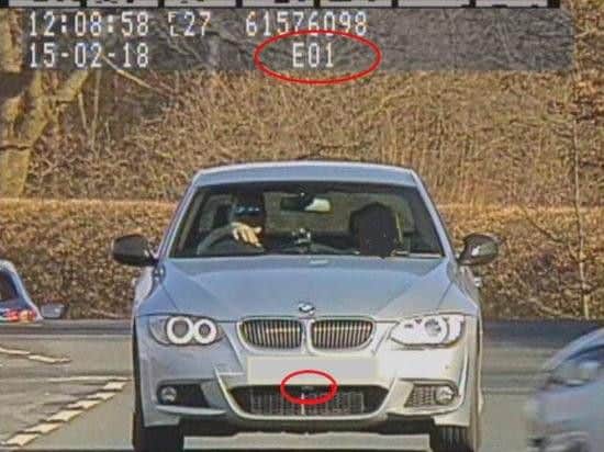 The red oval denotes where the jammer was on Twizell's BMW
