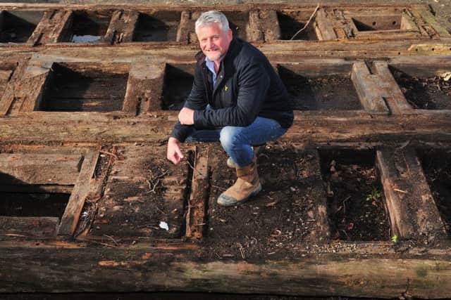 Welcome to Yorkshire garden designer Mark Gregory with the old lock gates.