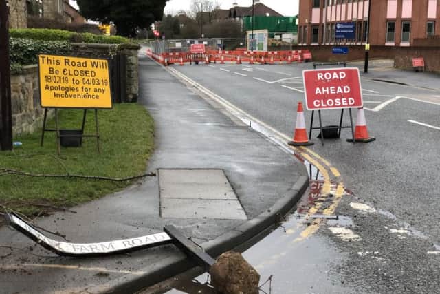 The street sign has been demolished.