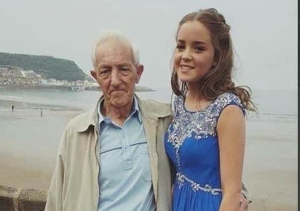 Georgia Campbell with her late grandfather, Colin Stacey.