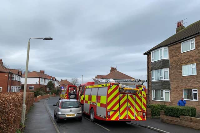 Two units from Scarborough small fire in the Northstead area this morning. Picture: Tony Walker