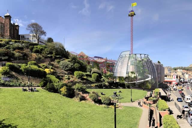 Artist's impression of how Flamingo Land Coast on Scarborough's South Bay might look