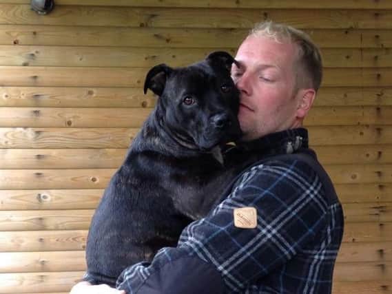 Andrew McGeown with his beloved dog Arnold