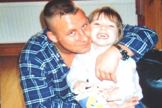 Kenny Oldroyd, pictured with daughter Shona, who is organising the fundraising event at Scarborough Rugby Club.