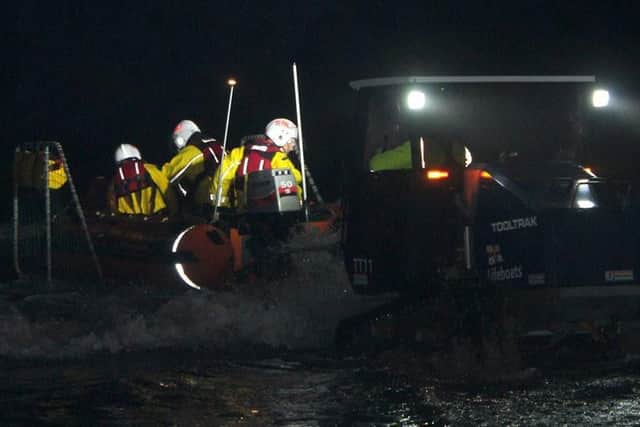 The Bridlington inshore lifeboat returns to base. Picture by Andrew Brompton.
