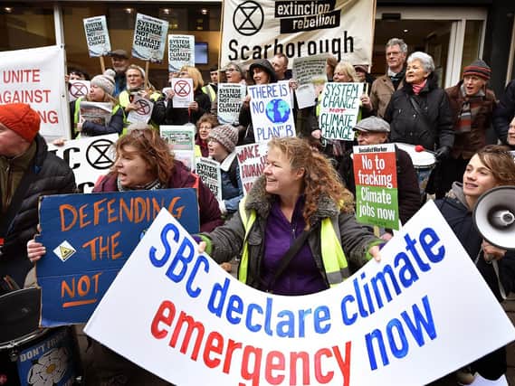 Extinction Rebellion calling for the council to declare a climate emergency in January.