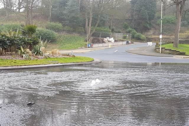 A burst water main is causing flooding on Valley Road.