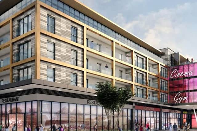 An artist's impression of how the multiplex cinema at Scarborough's North Bay could look.