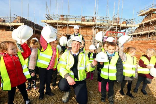 Malton Primary Schools Year 1 Class during the visit to Broughton Manor development.