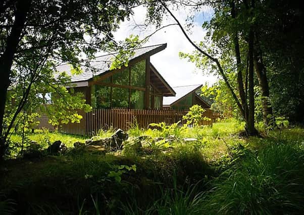 One of the cabins at Cropton Forest.