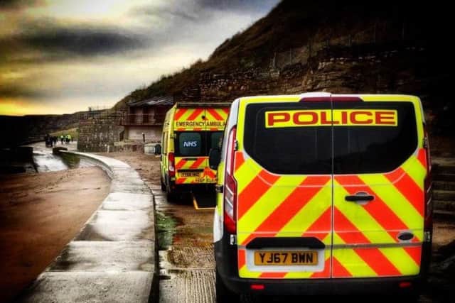 Police and ambulance crews are dealing with an incident in South Bay. Picture by Scott Grant.