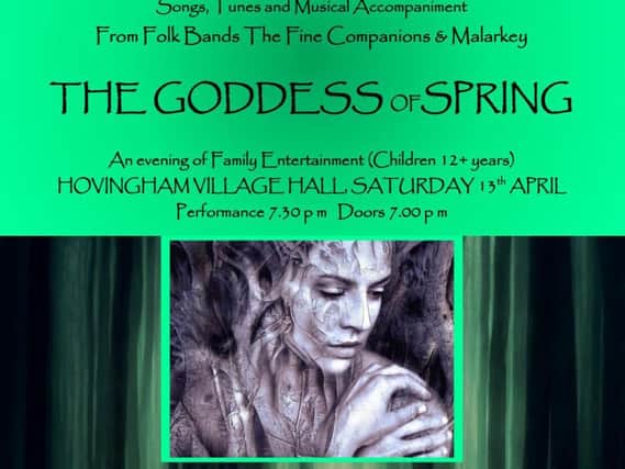 The Goddess of Spring is in aid of Ryedale Families