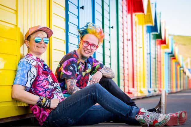 Nicola Saunders-Jones and Jack Bean who were exhibiting their fashion brand Offend My Eyes in Whitby during Goth Weekend. Picture: Ceri Oakes.