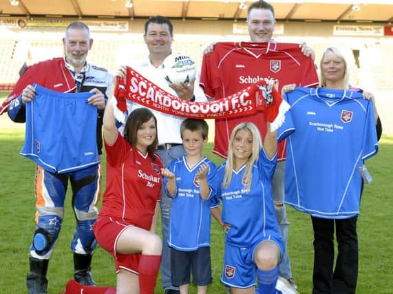 A Scarborough FC kit launch at the McCain Stadium