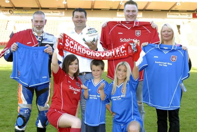 A Scarborough FC kit launch at the McCain Stadium