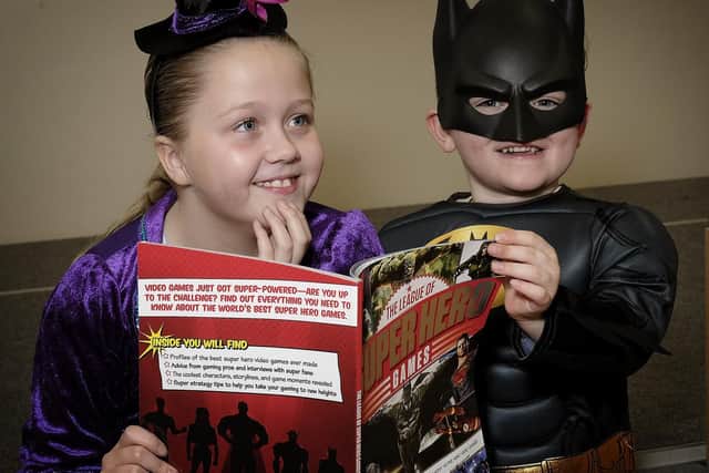 Braeburn school pupils Teagan and Finlee have a fun time..