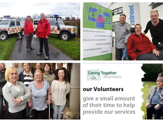 Four local charities have won a royal award. From left (top) Scarborough and Ryedale Mountain Rescue Team, Scarborough Survivors, Scarborough DAG and Caring Together Whitby and District.