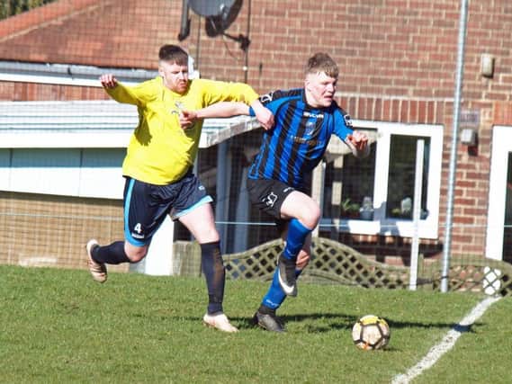 Newlands on the attack against Filey Town. Picture: Steve Lilly
