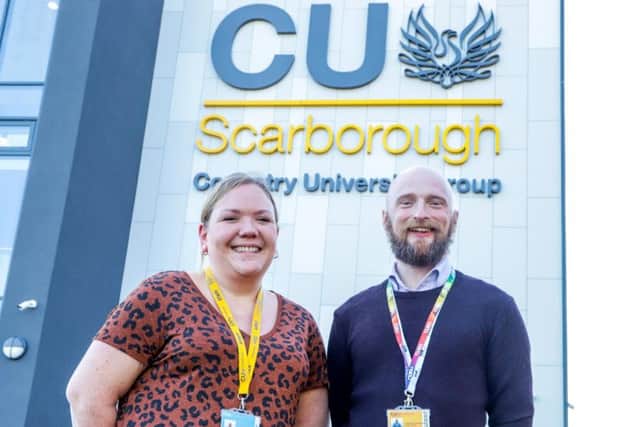 Charlotte Kennedy, Placements Officer at CU Scarborough and Nicholas Henderson, CUSU Campus Officer for Scarborough.