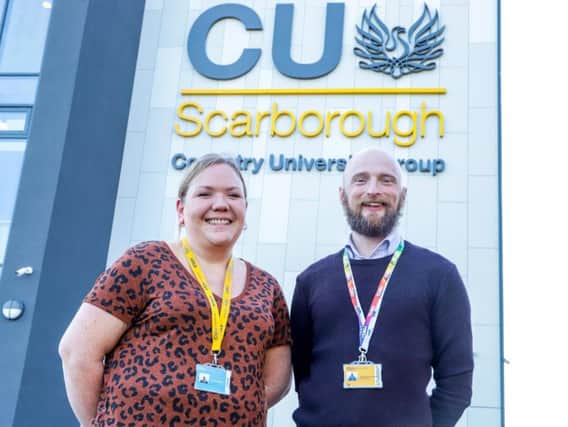 Charlotte Kennedy, Placements Officer at CU Scarborough and Nicholas Henderson, CUSU Campus Officer for Scarborough.