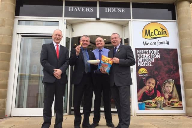 MP Robert Goodwill enjoys his visit to McCain Foods.