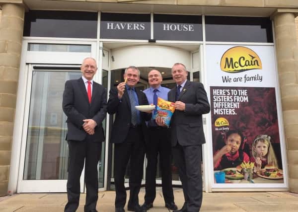 MP Robert Goodwill enjoys his visit to McCain Foods.