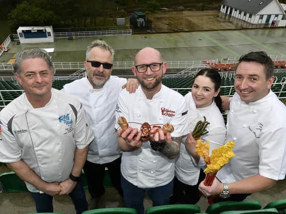 Chefs Rob Green, Jeremy Hollingworth, Rob Clark, Rebecca Palmer and James Mackenzie. Photo: Richard Ponter