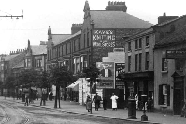 This picture shows a view of part of Falsgrave Road taken from the junction with Seamer Road. The building on the right is the White Horse pub, better known today as the popular Tap n Spile. Tram lines can be seen in the middle of the road on the left of the picture. Filve miles of tram lines were laid down by May 1904, and when electric trams started running they were an instant success carrying 22,000 passengers in the first two days of operation.
Photo reproduced courtesy of the Max Payne collection.
Reprints can be ordered with proceeds going to local charities. Telephone 0330 1230203 and quote reference number