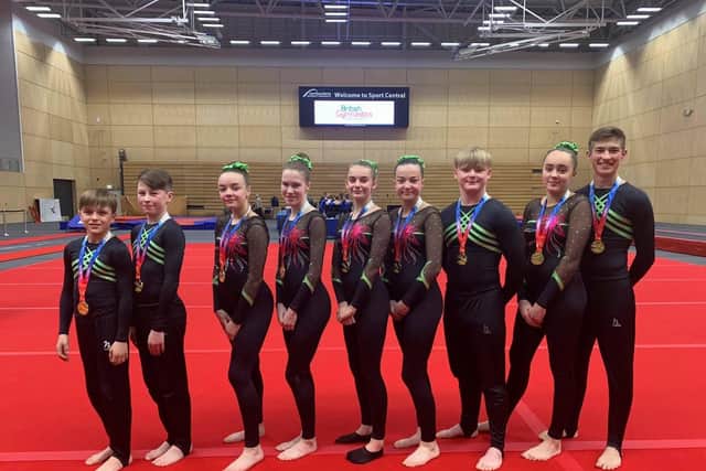Scarborough Gymnastics Academy's Junior Mixed team who won gold medals at the Northern Teamgym Championships