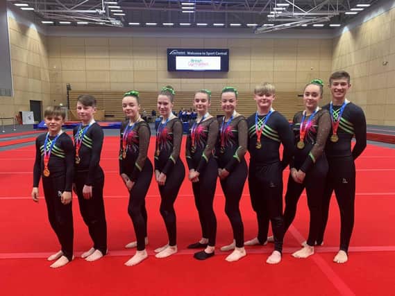 Scarborough Gymnastics Academy's Junior Mixed team who won gold medals at the Northern Teamgym Championships