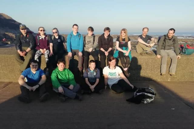 Cadets and leaders pictured on an 11-mile training hike along the Cleveland Way last month.