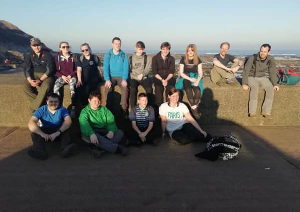 Cadets and leaders pictured on an 11-mile training hike along the Cleveland Way last month.