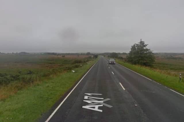 The fire broke out on the A171 north of Whitby.