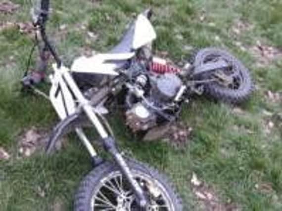 The pit bike was seized following anti-social riding.