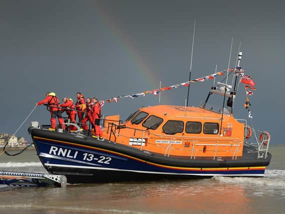 Bridlington's all-weather lifeboat was at sea for almost six-and-a-half hours.