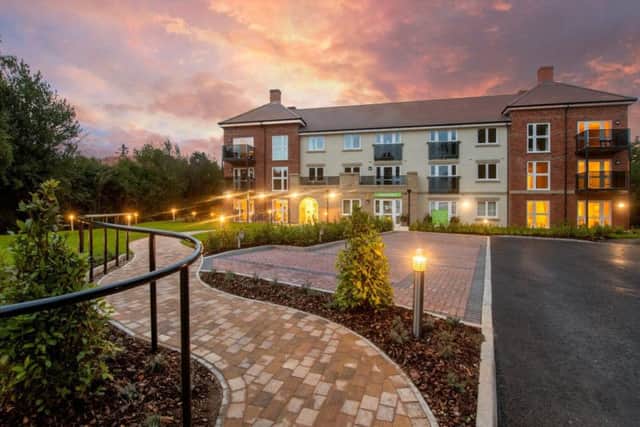 Chestnut Court at night.