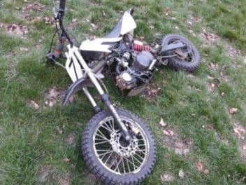 The abandoned pit bike was seized in Barrowcliff.