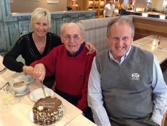Andrew Jordan pictured on a previous birthday party with daughter Irene and his son Andrew.