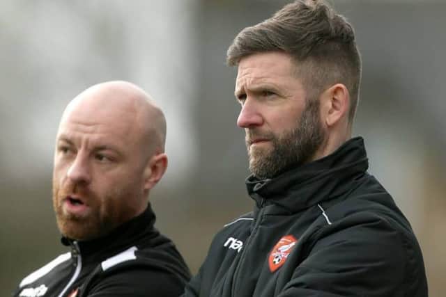 Steve Roberts is pictured with Tom Morgan during his spell in charge