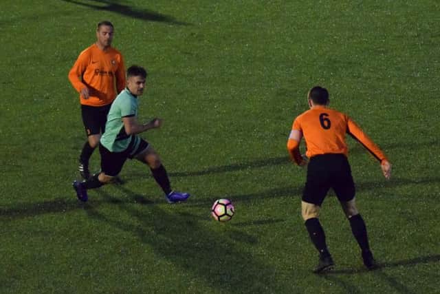 Edgehill and Itis Itis Rovers battle for the ball. Picture: Simon Dobson