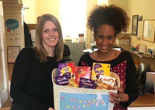 North Yorkshire Law staff with some of the Easter egg collection.