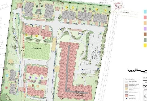 The plans for the project on Church Cliff Drive.