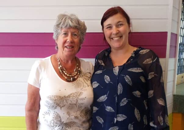Gail Card (volunteer co-ordinator) with Samantha Slinger-Beevers (Royal Voluntary Service).