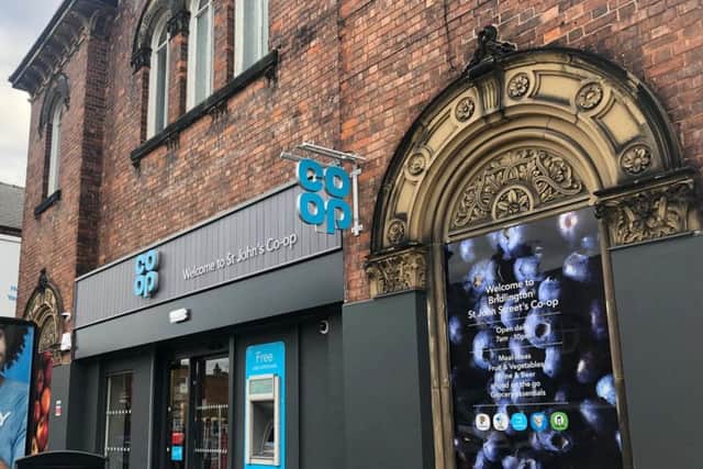 The front of the Co-op store following building work completion