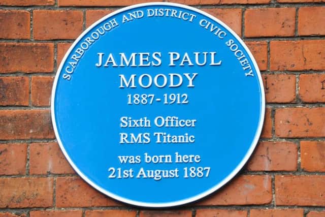 Plaque on a house in Granville Road, Scarborough, denotes the birthplace of James Moody